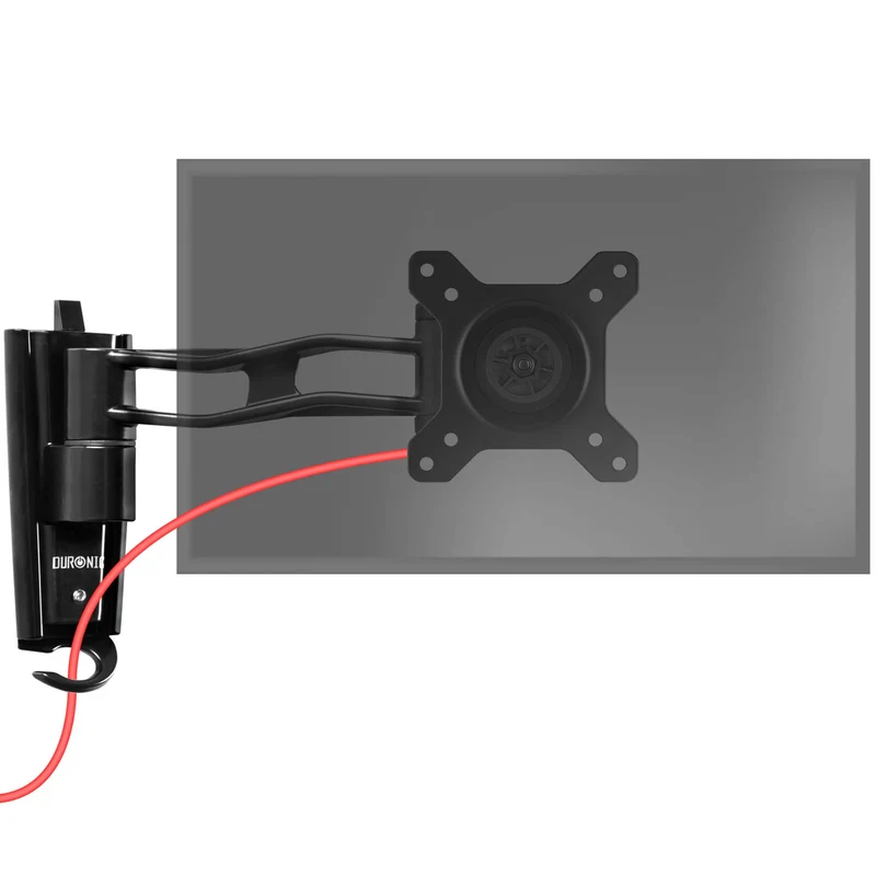 Duronic DM35W1X2 Supporto monitor da parete | Per schermi da 13 a 30 pollici | Inclinazione regolabile | Capacità 20 kg |VESA 70 100 | Supporto ergonomico murale | Con ganci gestione cavi | Universale