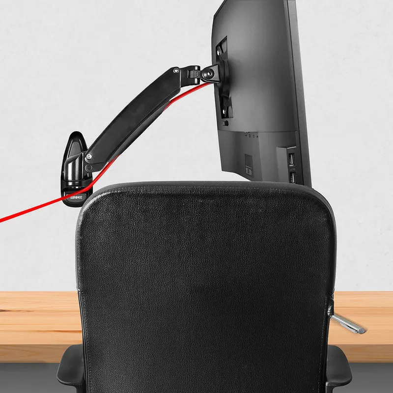 Duronic DM55W1X1 Supporto monitor da parete | Per schermi da 15 a 27 pollici | Inclinazione regolabile | Capacità 7,8kg |VESA 70 100 | Supporto ergonomico murale | Con ganci gestione cavi | Universale