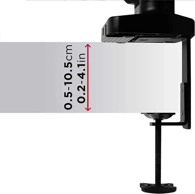 Duronic DMDCL1X1 Supporto monitor da scrivania con morsetto e piattaforma per PC portatile  Braccio porta monitor Regolazione omnidirezionale - Compatibile con schermi TV per VESA standard