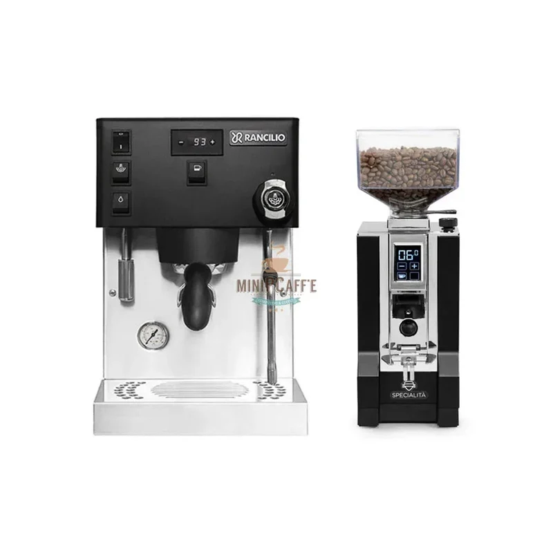 Rancilio Silvia Pro X Black with Eureka Mignon Specialita Grinder