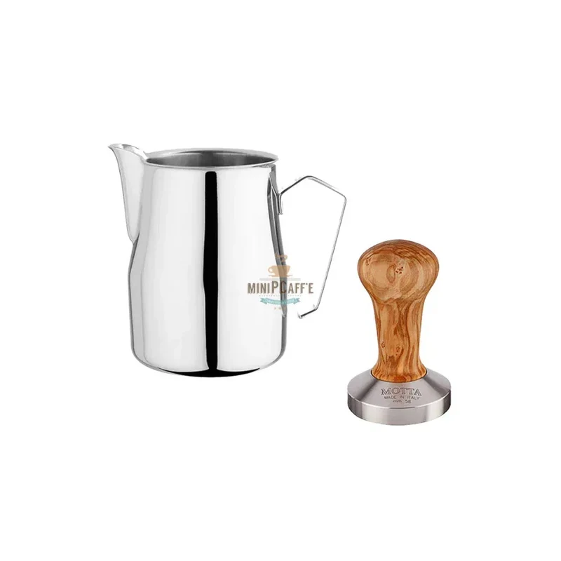 Motta Barista Starter Set - Milk Pitcher and Tamper Combo