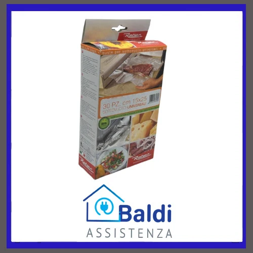 REBER BUSTE SACCHETTI UNIVERSALI GOFFRATI PER SOTTOVUOTO 15x25 CM (30 PEZZI)