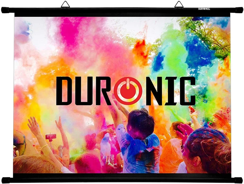 Duronic BPS100 4:3 Telo Proiettore 100 pollici, Schermo per proiettore, Telo da proiezione interno esterno, Home theater cinema Full HD 3D 4K, Schermo di proiezione anti pieghe per casa ufficio scuola