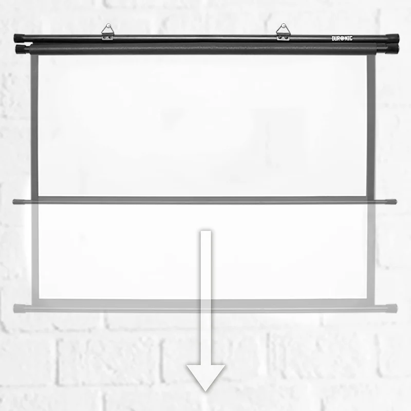Duronic BPS90 4:3 Telo Proiettore 90 pollici, Schermo per proiettore, Telo da proiezione interno esterno, Home theater cinema Full HD 3D 4K, Schermo di proiezione anti pieghe per casa ufficio scuola