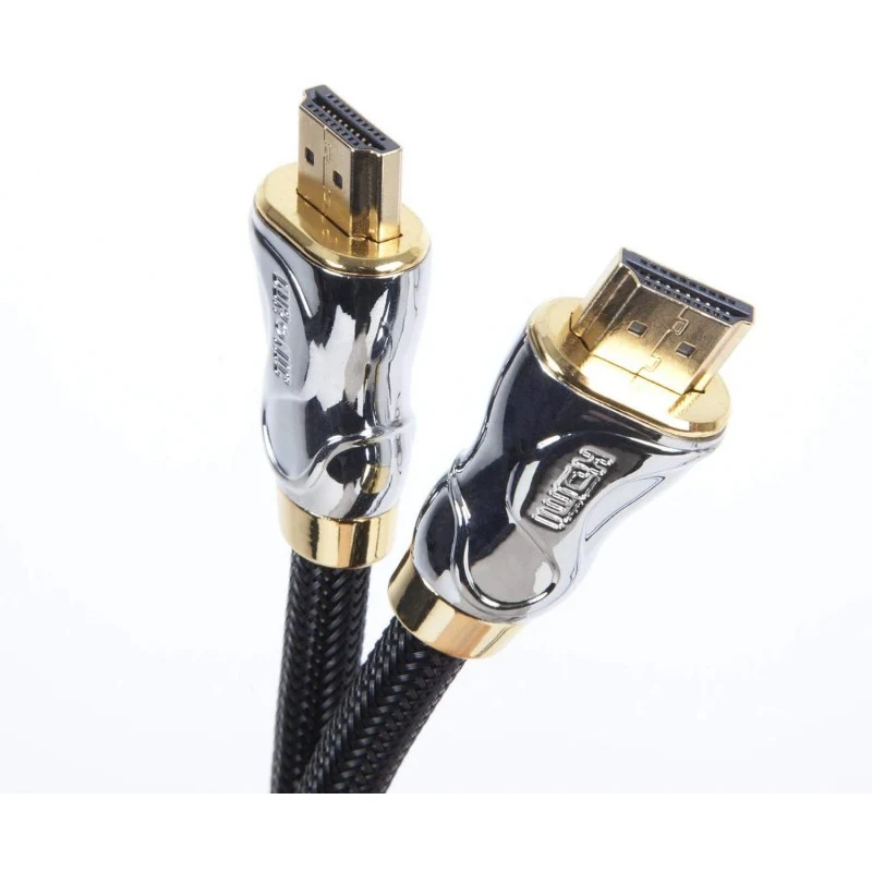Duronic HDC04 /1m - Cavo HDMI schermato di ultima generazione V2.0 - 1 metro - connettori placcati oro 24k inclinabili e rotanti - Compatibile con TV plasma, LCD, LED, 3D - Consente la trasmissione di segnale full HD 1080p 4K 2160p compatibilità ethernet