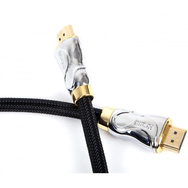 Duronic HDC04 /1.5m - Cavo HDMI schermato di ultima generazione V2.0 - 1.5 metri - connettori placcati oro 24k inclinabili e rotanti - Consente la trasmissione di segnale full HD 1080p 4K 2160p compatibilità ethernet