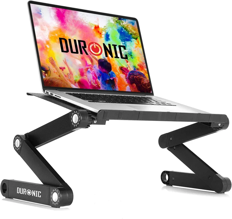 Duronic DML121 Supporto PC portatile regolabile in 24 posizioni - Raffreddamento notebook - Rialzo leggero per tablet - Compatibilità universale - Laptop riser - Scrivania o tavolino da lavoro