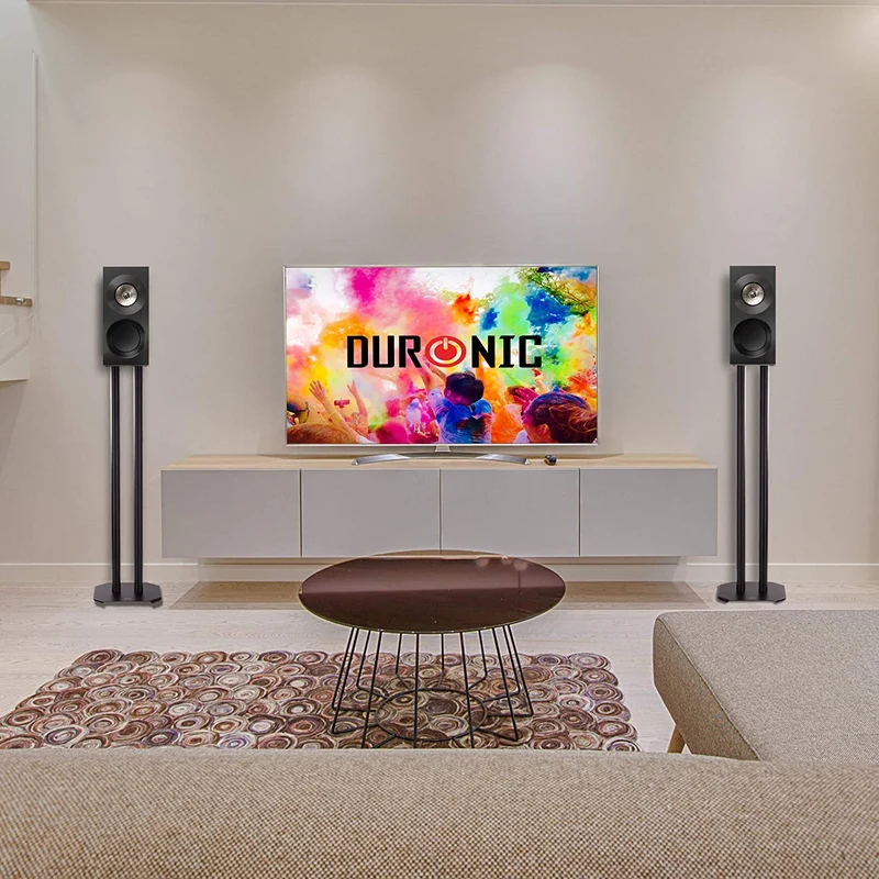Duronic SPS1022 /80 Supporti per casse acustiche - Altoparlanti da terra - 80 cm di altezza - Riempimento con sabbia - Supporto antivibrazione - Ideale per impianti Hi-Fi / Stereo / Home Cinema 5.1