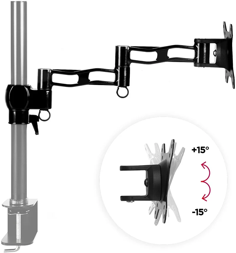 Duronic DML5 BK Braccio completo supplementare per VESA - Compatibile con la gamma DM35 - 18 cm x 4 cm - Compatibile con tutti i supporti monitor e staffe Duronic - Ideale per DM351, DM352, 353, 354