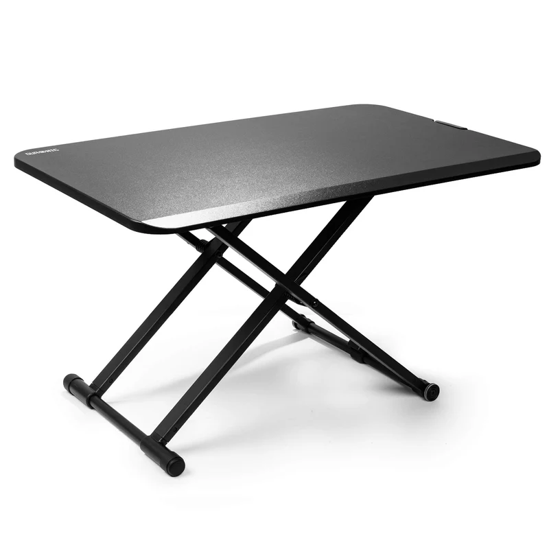 Duronic DM05D24 BK Postazione da Lavoro per Computer  Ampia piattaforma 74 x 47 cm  Altezza regolabile 5 a 40 cm  Scrivania regolabile per Monitor, tastiera, Laptop