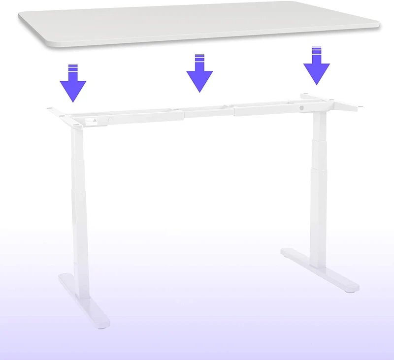 Duronic TT187 WE Piano scrivania  Ripiano scrivania 180 cm x 70 cm - Compatibile con telai da scrivania Duronic  Piano di lavoro per ufficio ergonomico  Bianco