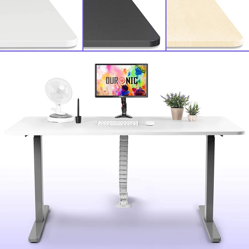 Duronic TT187 WE Piano scrivania  Ripiano scrivania 180 cm x 70 cm - Compatibile con telai da scrivania Duronic  Piano di lavoro per ufficio ergonomico  Bianco