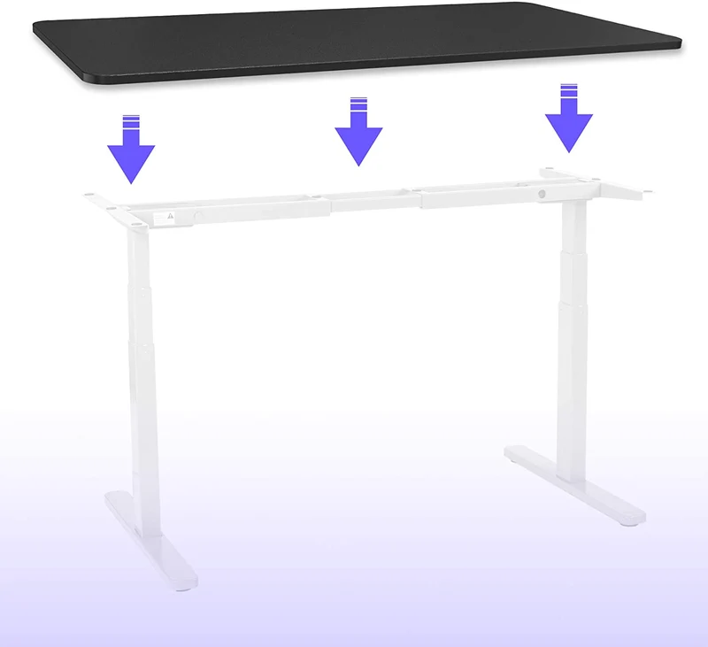 Duronic TT187 BK Piano scrivania  Ripiano scrivania 180 cm x 70 cm - Compatibile con telai da scrivania Duronic  Piano di lavoro per ufficio ergonomico  Nero