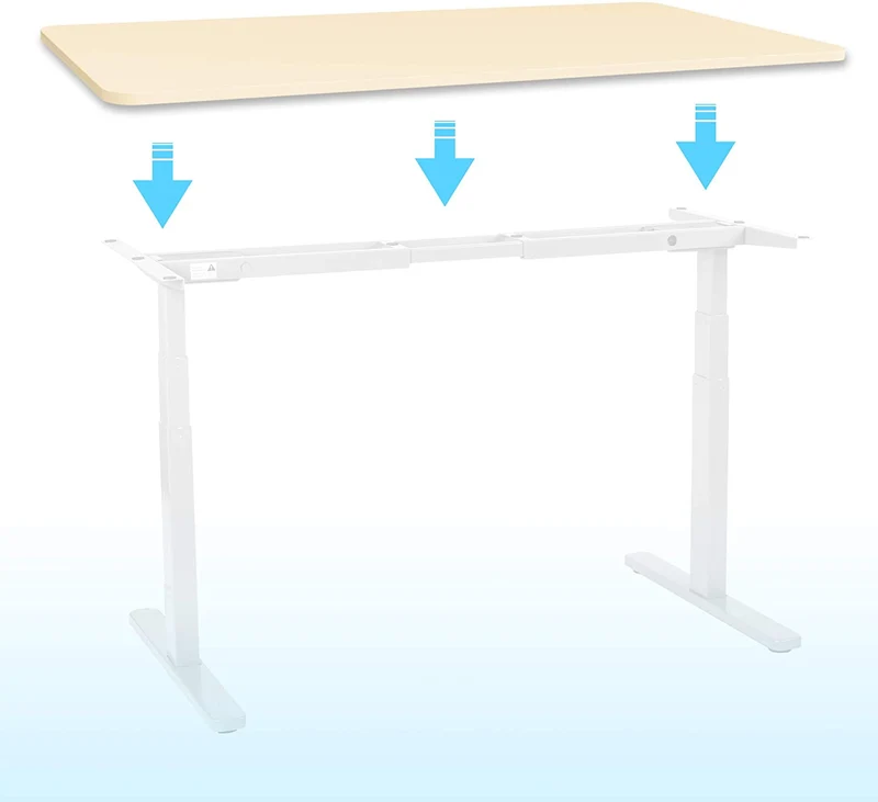 Duronic TT127 WE Piano scrivania  Ripiano scrivania 120 cm x 70 cm - Compatibile con telai da scrivania Duronic  Piano di lavoro per ufficio ergonomico  Bianco