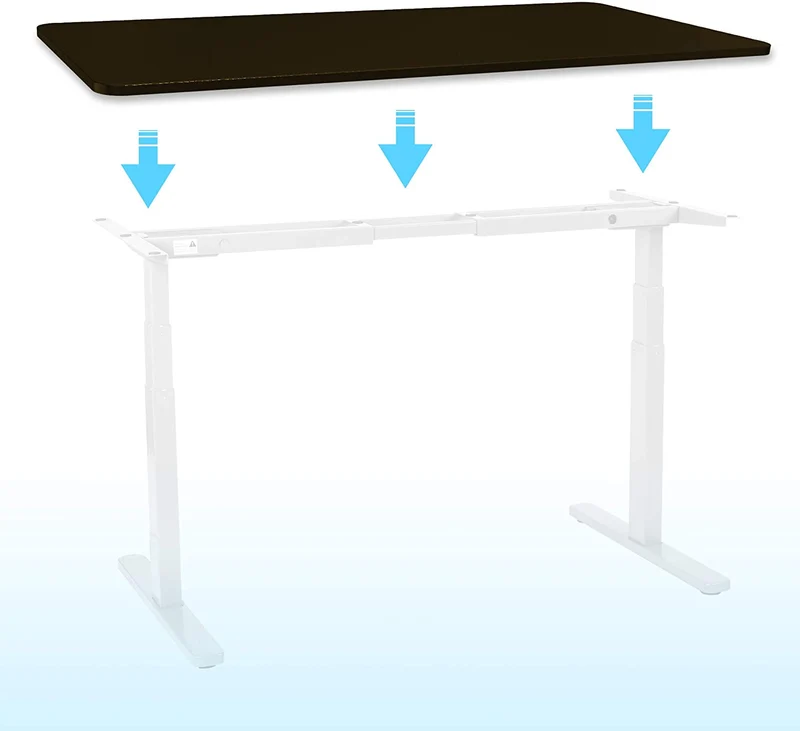 Duronic TT127 BK Piano scrivania  Ripiano scrivania 120 cm x 70 cm - Compatibile con telai da scrivania Duronic  Piano di lavoro per ufficio ergonomico  Nero