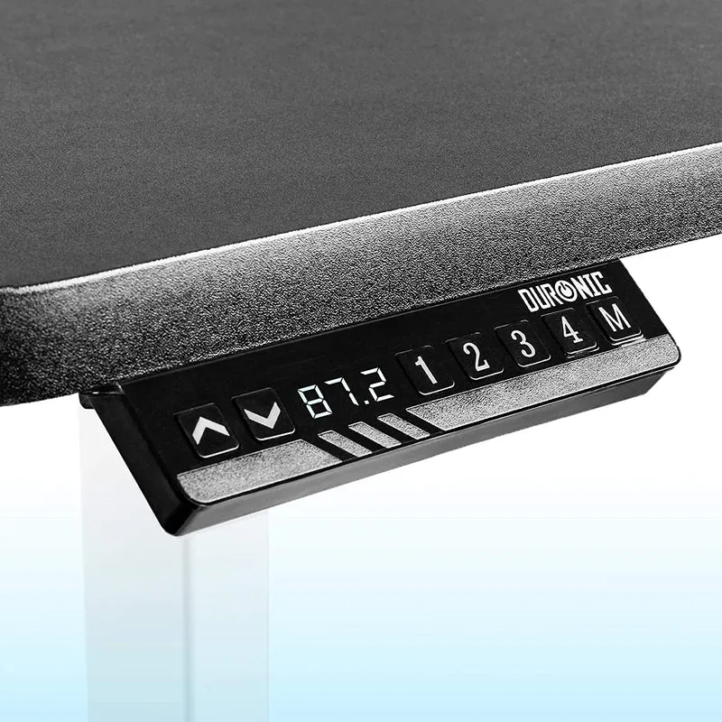Duronic TT127 BK Piano scrivania  Ripiano scrivania 120 cm x 70 cm - Compatibile con telai da scrivania Duronic  Piano di lavoro per ufficio ergonomico  Nero
