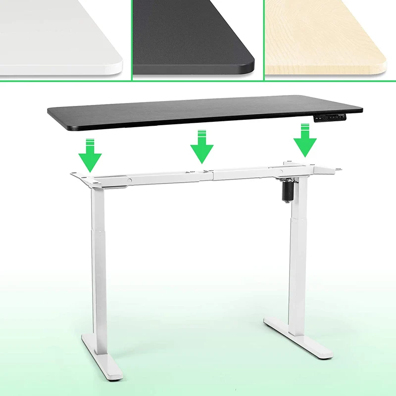 Duronic TM12 WE Telaio per scrivania elettrico - Altezza regolabile 71 - 116 cm - Postazione di lavoro ergonomica  Funzione memoria - 2 Livelli - Meccanismo singolo di sollevamento - Bianco