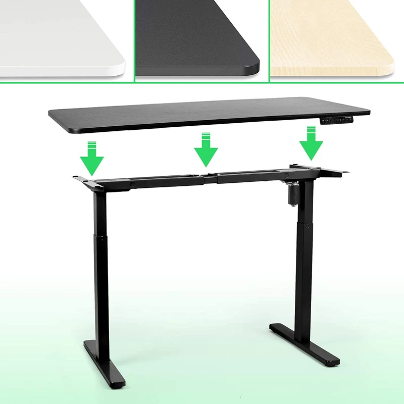 Duronic TM12 BK Telaio per scrivania elettrico - Altezza regolabile 71 - 116 cm - Postazione di lavoro ergonomica  Funzione memoria  2 Livelli - Meccanismo singolo di sollevamento - Nero