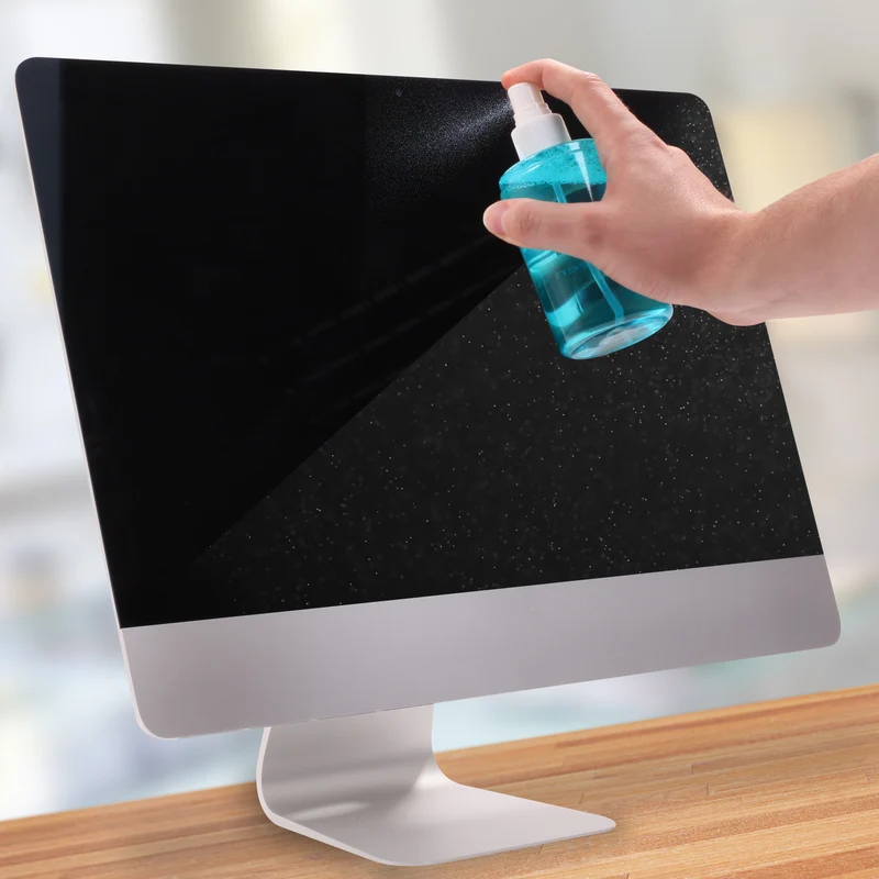 Duronic SCK101 Kit di pulizia - Flacone da 200ml con panno in microfibra - Detergente liquido PH neutro per monitor TV PC smartphone - Non lascia aloni o macchie
