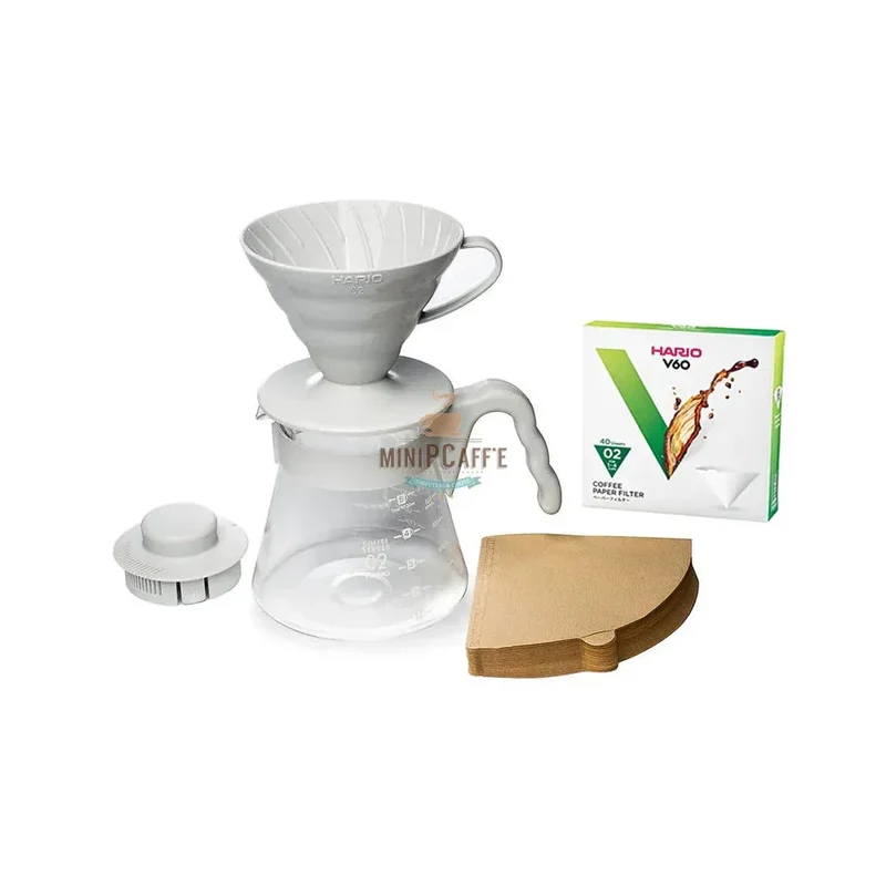Hario V60 Pour Over Starter Kit Pale Grey
