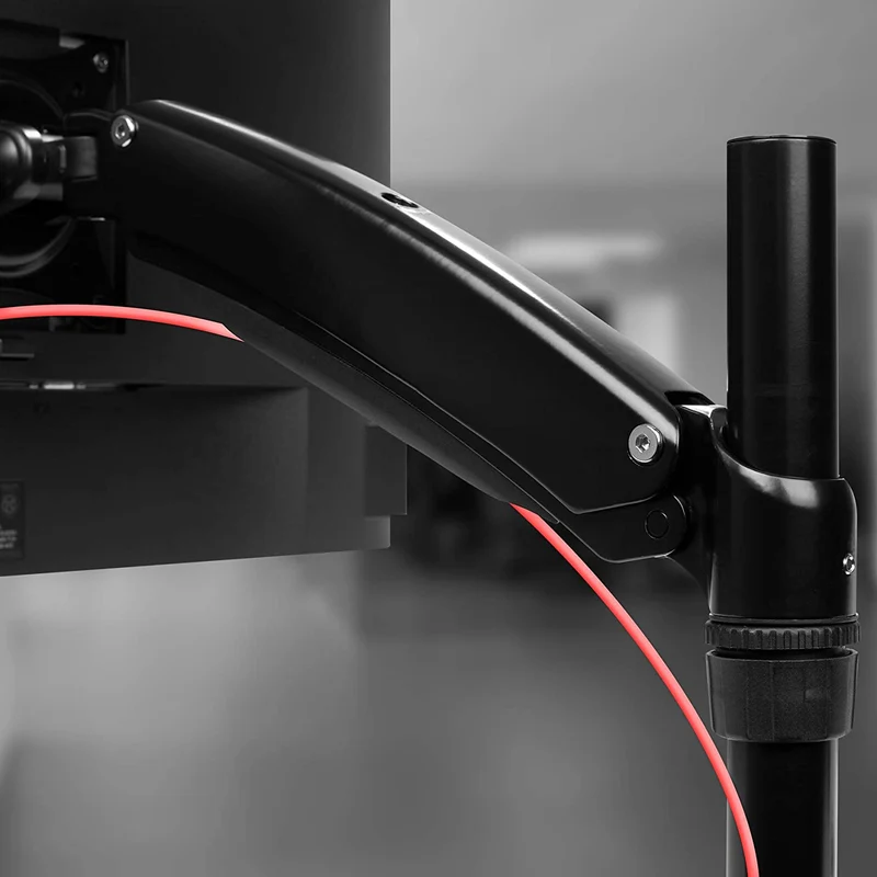 Duronic DM553 BK Braccio per 3 monitor da 15 a 27 pollici | Supporto schermi doppio | Inclinazione e altezza facilmente regolabile | VESA 75 100 | Supporto monitor ergonomico doppio articolato per PC
