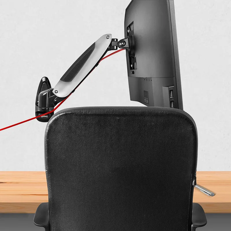 Duronic DM65W1X1 Supporto monitor da parete | Per schermi da 15 a 27 pollici | Inclinazione regolabile | Capacità 8 kg |VESA 70 100 | Supporto ergonomico murale | Con ganci gestione cavi | Universale