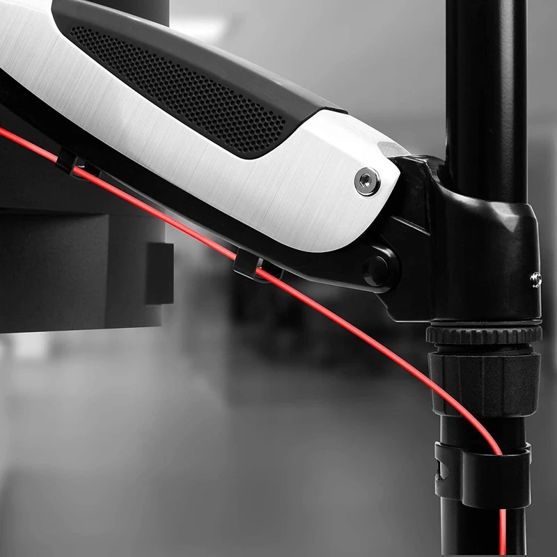 Duronic DM651X2 BK Braccio per un monitor da 15 a 27 pollici | Supporto per schermo singolo | Inclinazione e altezza regolabile | VESA 75 100 | Supporto monitor con tensione gas per PC | Con morsetto