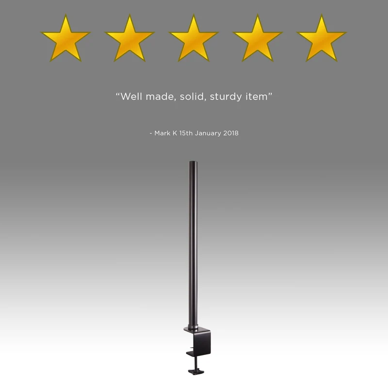 Duronic DM35POLE BK 60 cm Staffa per supporti monitor da scrivania – Staffa compatibile con le gamme DM15 DM25 DM35 DMG – Consente una maggiore flessibilità nel posizionamento dello schermo