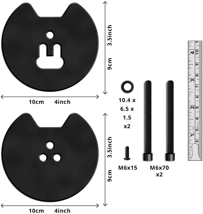 Duronic DM-GR-01 BK Grommet per supporti monitor della gamma DM35 e DM451  Attraverso fori sulla scrivania  Alternativa al morsetto