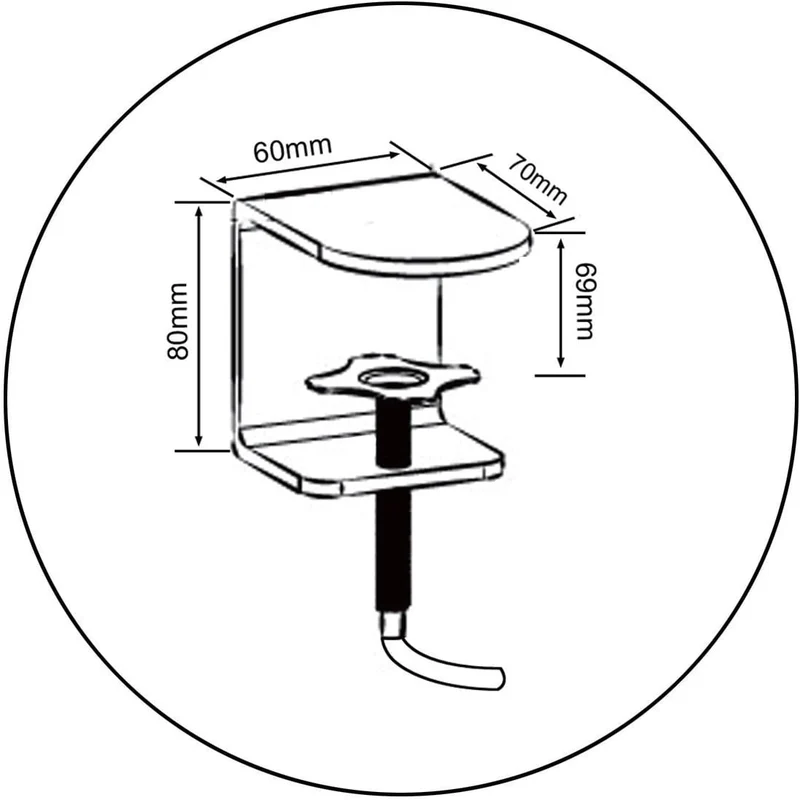 Duronic DM35-80 Pole 80 cm Staffa per supporti monitor da scrivania  Staffa compatibile con le gamme DM15 DM25 DM35 DMG  Consente una maggiore flessibilità nel posizionamento dello schermo