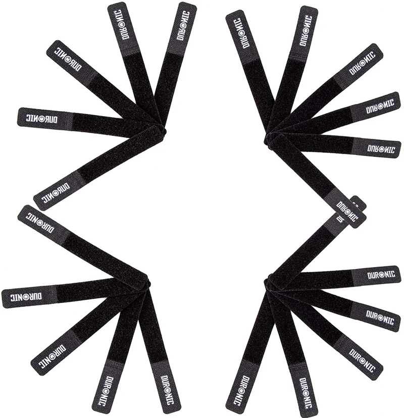 Duronic Set 24 fascette avvolgicavi fascette fermacavo stringicavo di colore nero
