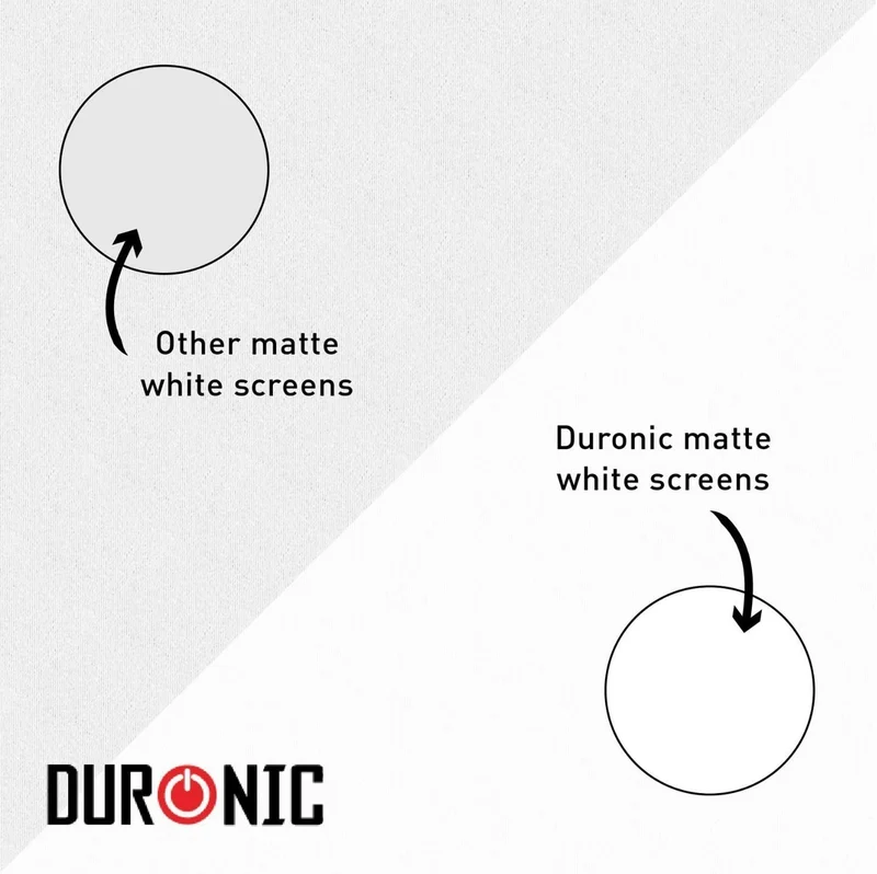 Duronic FPS100 /43 schermo di proiezione 100 formato 4:3 / 203 X 152 cm - telo proiettore retrattile auto-portante per videoproiettore Full HD 3D 4K - Home cinema home theater ufficio