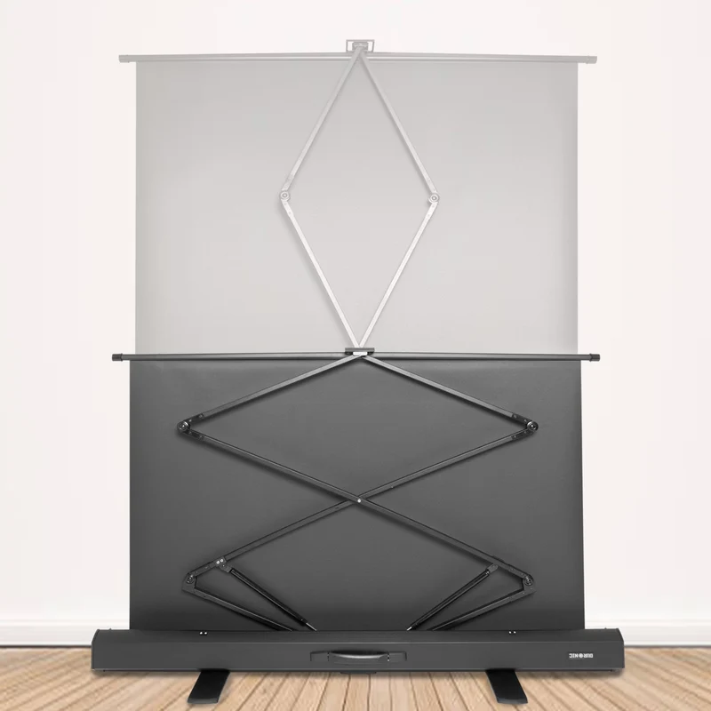 Duronic FPS80 /43 schermo di proiezione 80 formato 4:3 / 163 X 122 cm - telo proiettore retrattile auto-portante per videoproiettore Full HD 3D 4K - Home cinema home theater ufficio