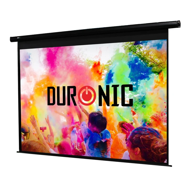 Duronic EPS92 16:9 Telo Proiettore 92 pollici, Schermo per proiettore, Telo da proiezione interno esterno, Home theater cinema Full HD 3D 4K, Schermo di proiezione anti pieghe per casa ufficio scuola