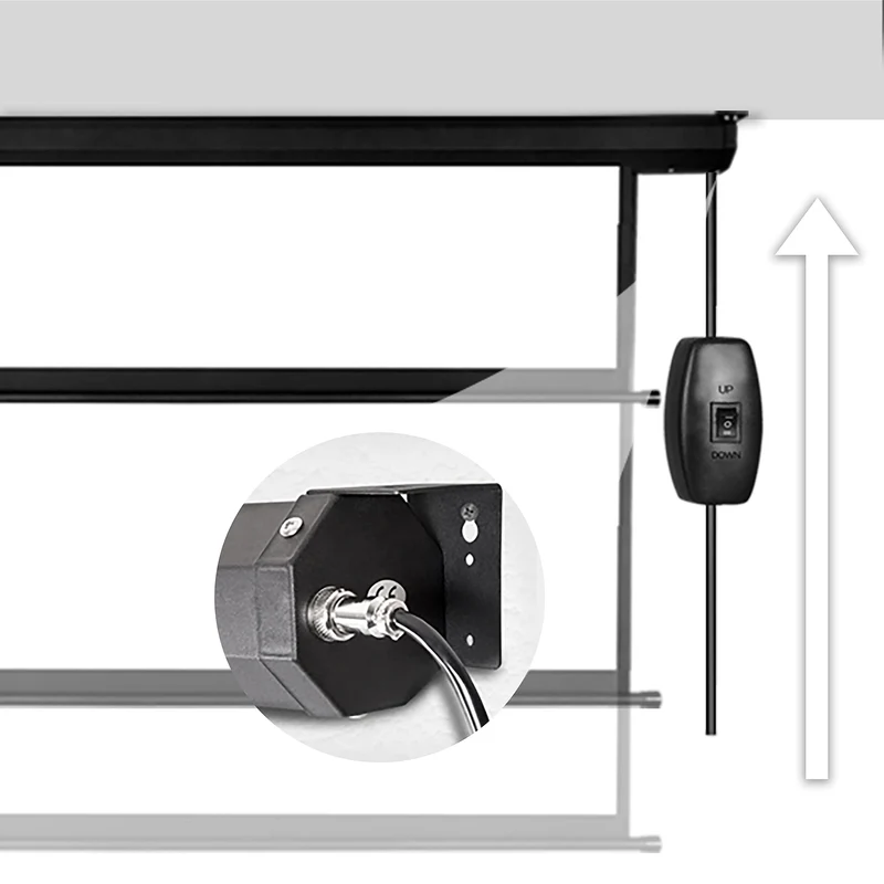 Duronic EPS80 4:3 Telo Proiettore 80 pollici, Schermo per proiettore, Telo da proiezione interno esterno, Home theater cinema Full HD 3D 4K, Schermo di proiezione anti pieghe per casa ufficio scuola