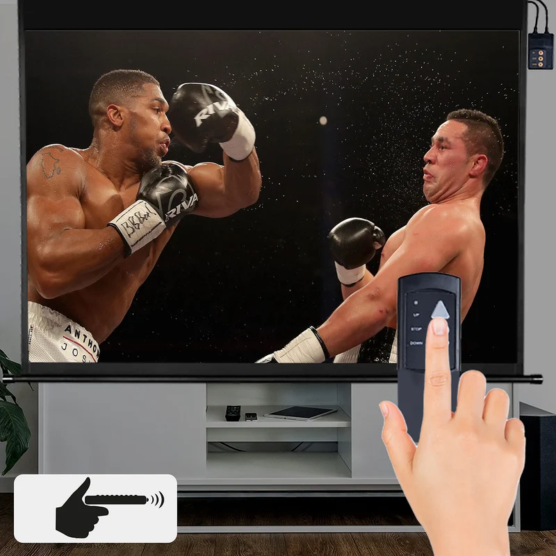 Duronic EPS60 4:3 Telo Proiettore 60 pollici, Schermo per proiettore, Telo da proiezione interno esterno, Home theater cinema Full HD 3D 4K, Schermo di proiezione anti pieghe per casa ufficio scuola