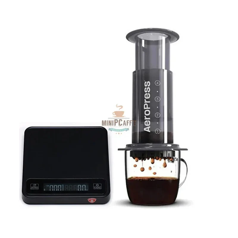 AeroPress Coffee Brewing Set with Eureka Hand Grinder and Scale