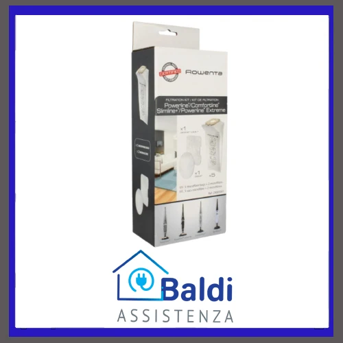KIT 5 SACCHETTI MICROFIBRA + 2 MICROFILTRI PER ASPIRAPOLVERE ROWENTA POWERLINE