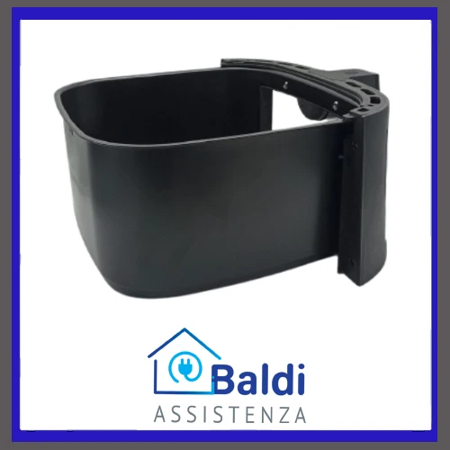 RICAMBIO CONTENITORE VASCA ESTRAIBILE TRASPARENTE / NERO PER FRIGGITRICE AD ARIA ARIETE AIRFRYER 4630