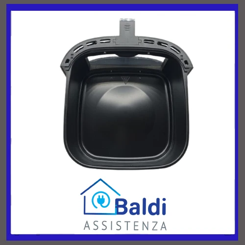 RICAMBIO CONTENITORE VASCA ESTRAIBILE TRASPARENTE / NERO PER FRIGGITRICE AD ARIA ARIETE AIRFRYER 4630