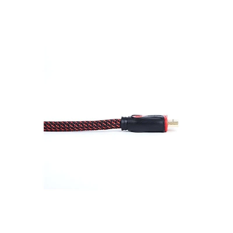 Duronic HDC03 /3m - Cavo HDMI schermato di ultima generazione V2.0 - 3 metri - connettori placcati oro 24k inclinabili e rotanti - Compatibile con TV plasma, LCD, LED, 3D - Consente la trasmissione di segnale full HD 1080p 4K 2160p compatibilità ethernet