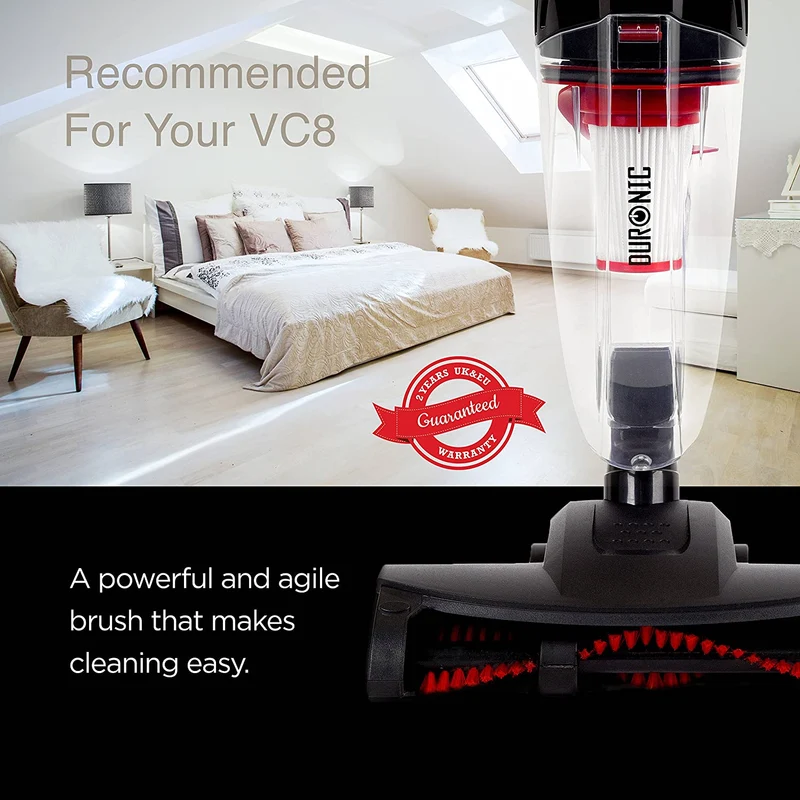 Duronic Turbo Brush VC8TB Spazzola extra per aspirapolvere Duronic VC8 - Spazzola per tappeti per ampliare e migliorare le prestazioni della scopa elettrica