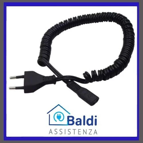 CAVO ALIMENTAZIONE RASOIO 1,8M SPIRALE ESTENSIBILE COMPATIBILE RASOIO PHILIPS