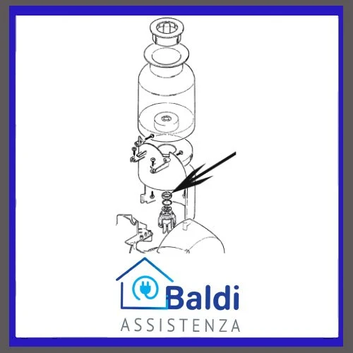 2 PEZZI GUARNIZIONE AD ANELLO INNESTO SERBATOIO PER MACCHINA CAFFE' NESPRESSO DE LONGHI EN190.R - EN190.B - EN191.C - EN290.M