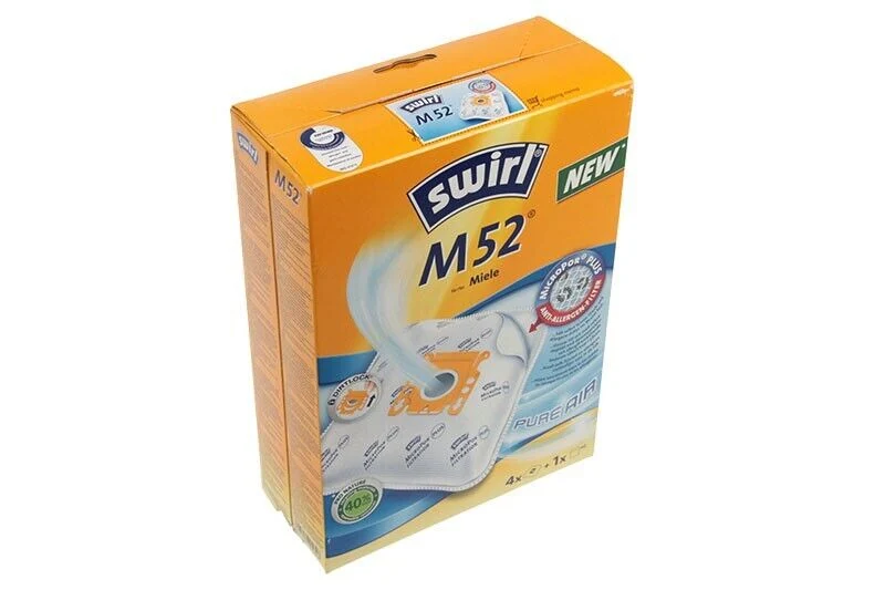 SWIRL M52 4 SACCHETTI IN MICROPOR PER ASPIRAPOLVERE MIELE VARI MODELLI