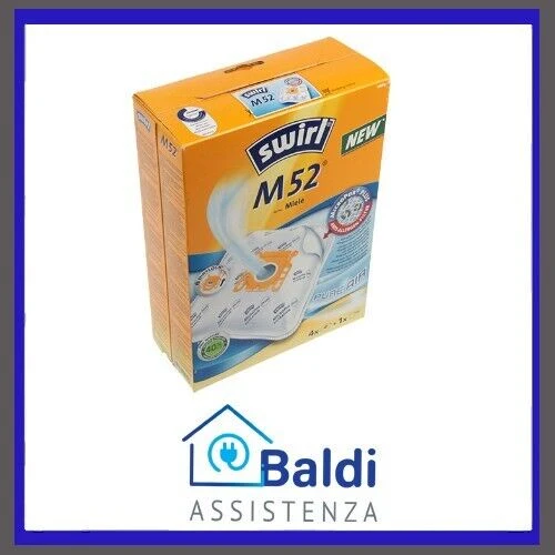 SWIRL M52 4 SACCHETTI IN MICROPOR PER ASPIRAPOLVERE MIELE VARI MODELLI
