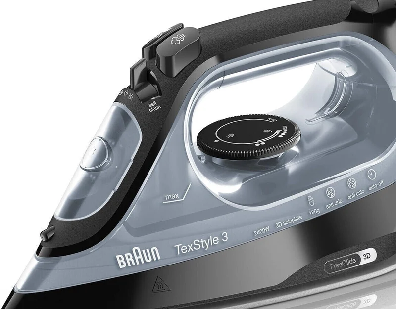 FERRO DA STIRO A VAPORE BRAUN SI3055BK TEXSTYLE 3 SI3055BK 2400W FREEGLIDE 3D