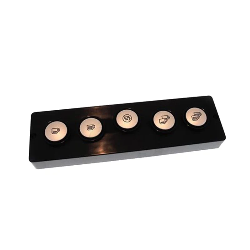 Tastiera completa 5 tasti gomma siliconica - ricambio per macchina da caffè