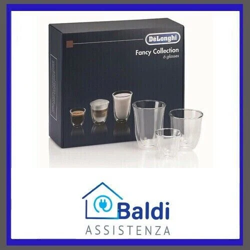DE LONGHI SET 6 BICCHIERI TERMICI CAFFE' CAPPUCCINO LATTE MACCHIATO - THERMOCUP
