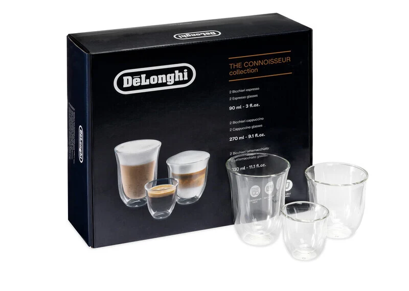 DE LONGHI SET 6 BICCHIERI TERMICI CAFFE' CAPPUCCINO LATTE MACCHIATO - THERMOCUP
